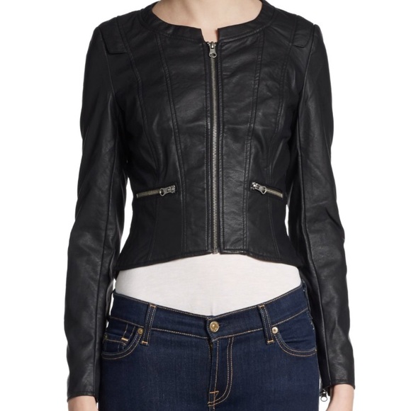 French Connection Jackets & Blazers - French Connection Faux Leather fitted jacket.
